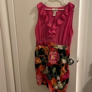Pink and floral anthropologie dress - 14